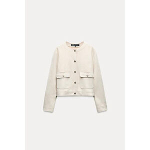 Zara Faux suede short jacket Size L